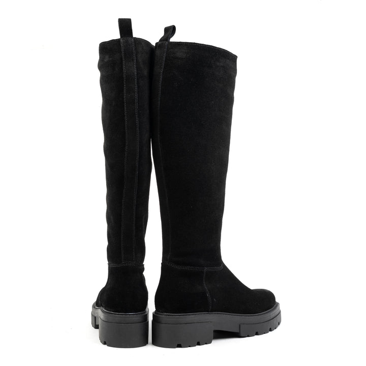 SHARI HIGH BOOT Black Suede