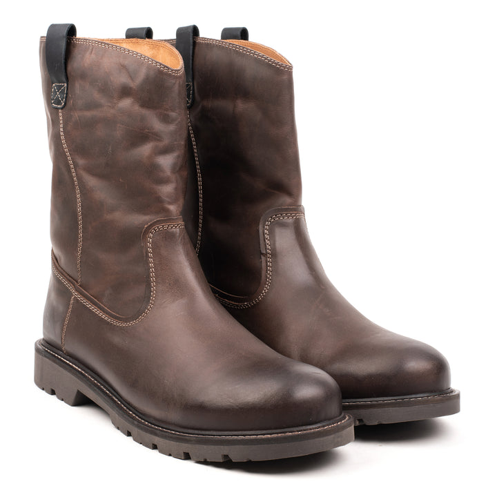 TORNADO BOOT Brown Leather Waxy