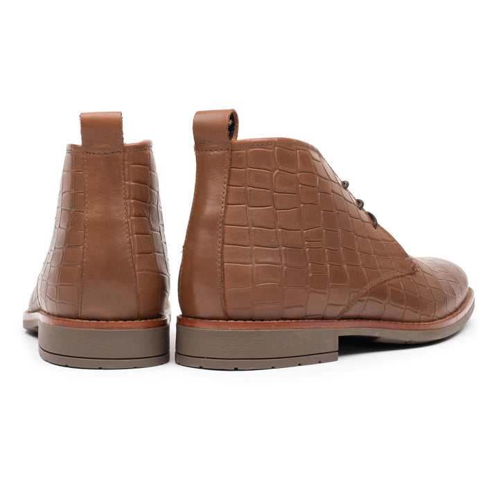 OMNIO Ghete Maro | Batavia Chukka 2 Coda Cognac Embossed Leather-B