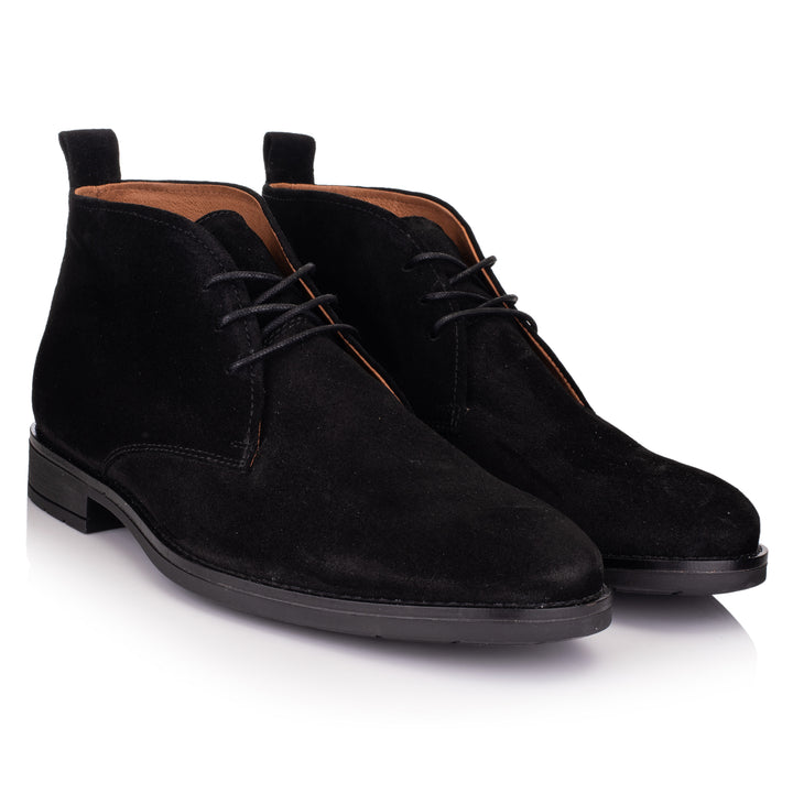 OMNIO Ghete Negre | Batavia Chukka 2 Black Leather Suede-F