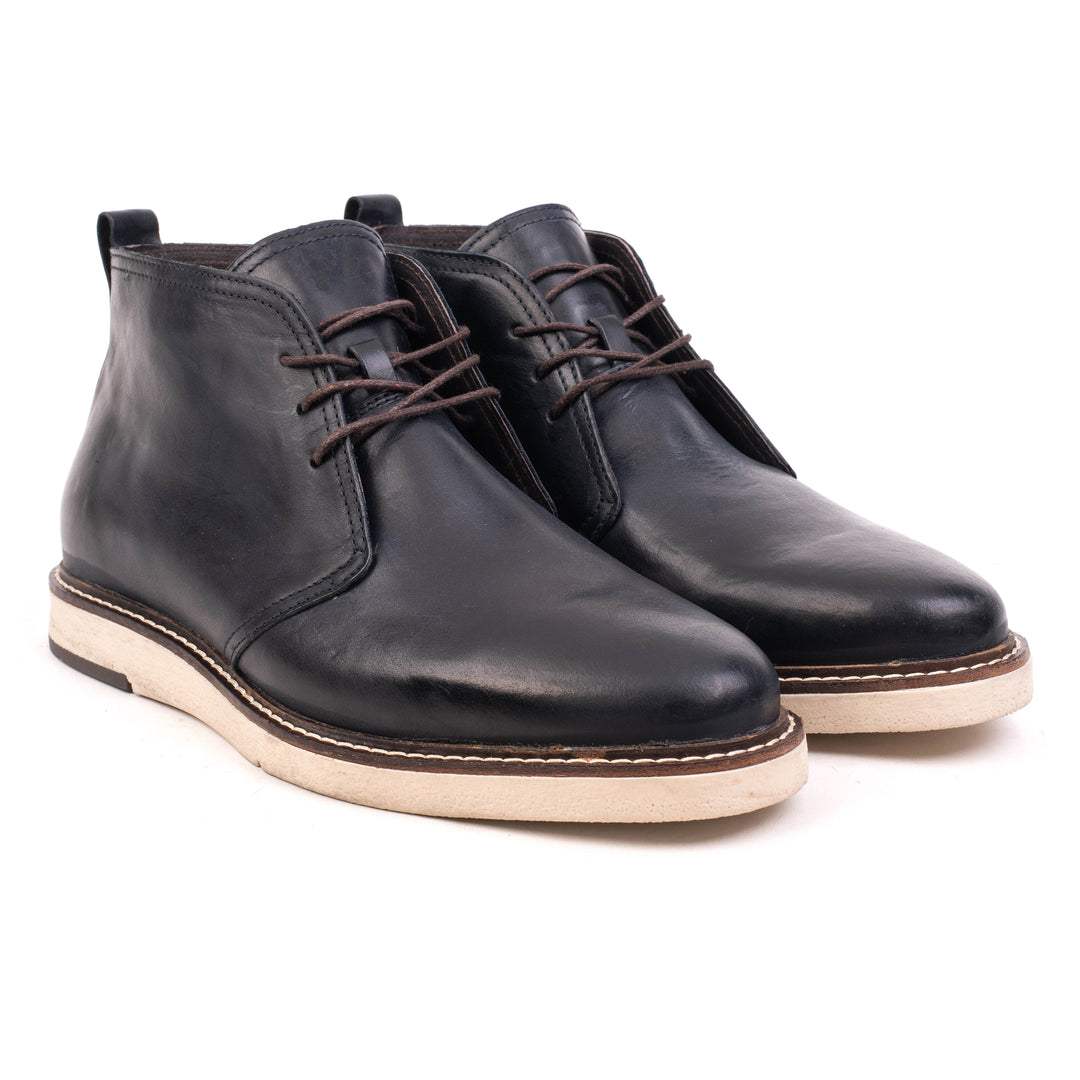 RUBIO CHUKKA BOOT Blue Leather Pull Up