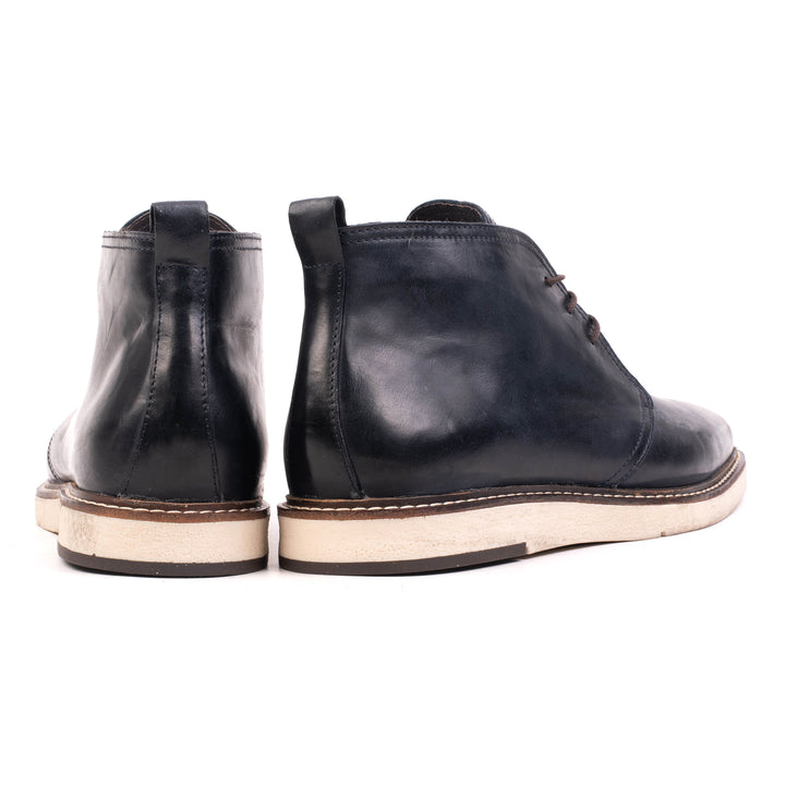 RUBIO CHUKKA BOOT Blue Leather Pull Up