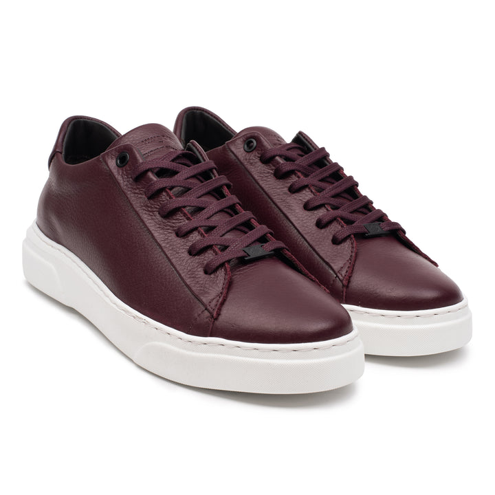 HINSON Sneaker Bordo | Kea Base Low Bordo Leather - f