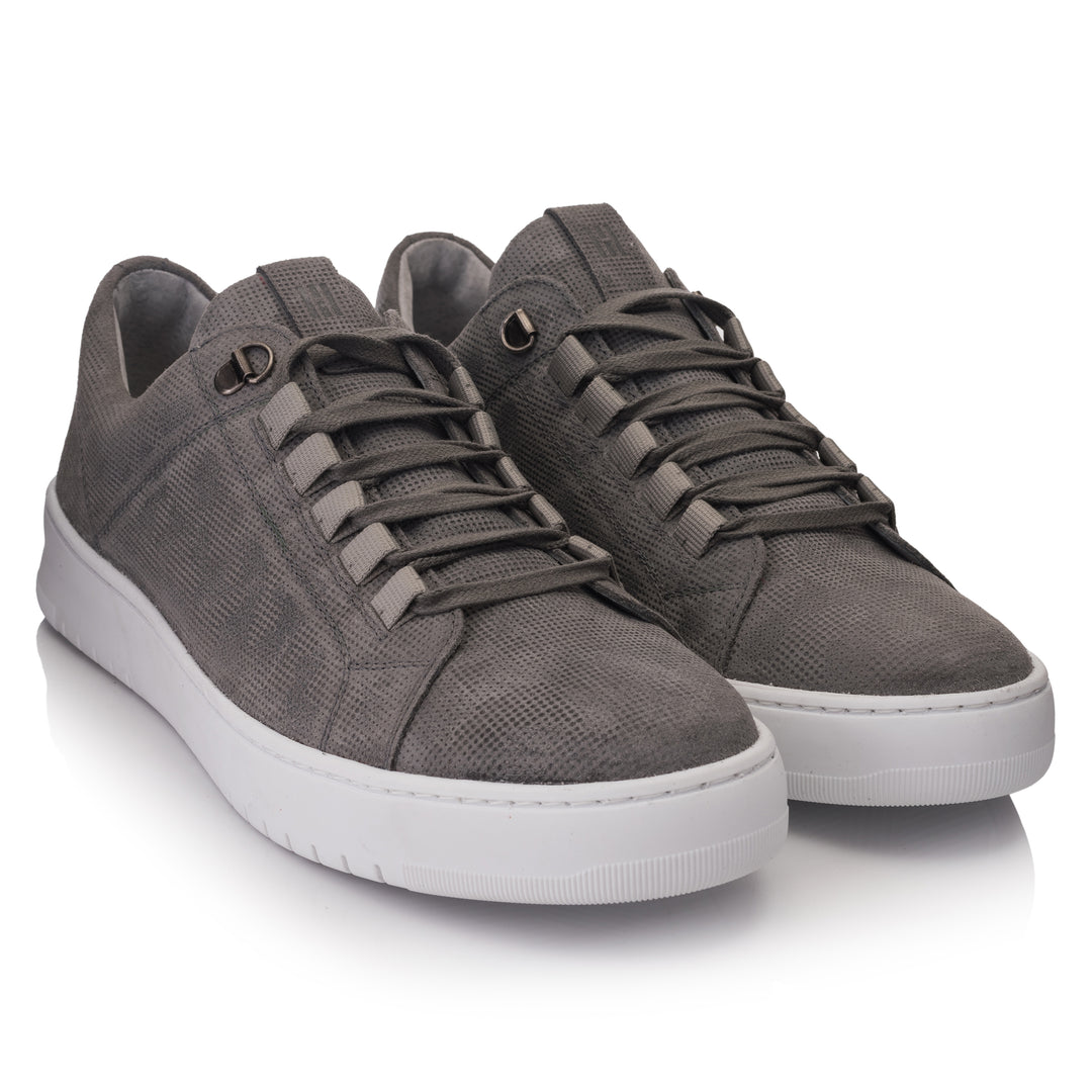 BENNET GILLY LOW GEO Grey Embossed Leather