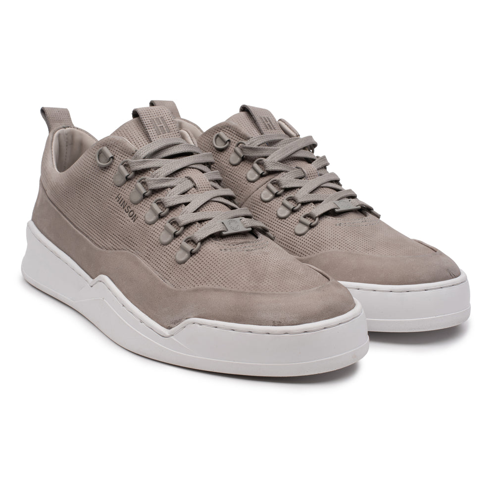 HINSON Sneaker Gri | Allin Trail Low Lt.Grey Nubuck Geo Camo-F