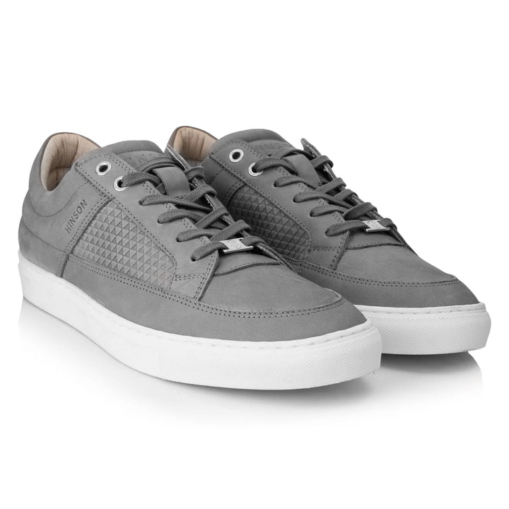 VELO PADDED LOW Grey Leather Nubuck