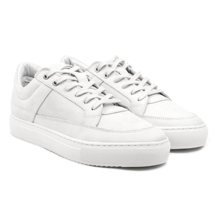 SORREN PADDED LOW White Leather Nubuck