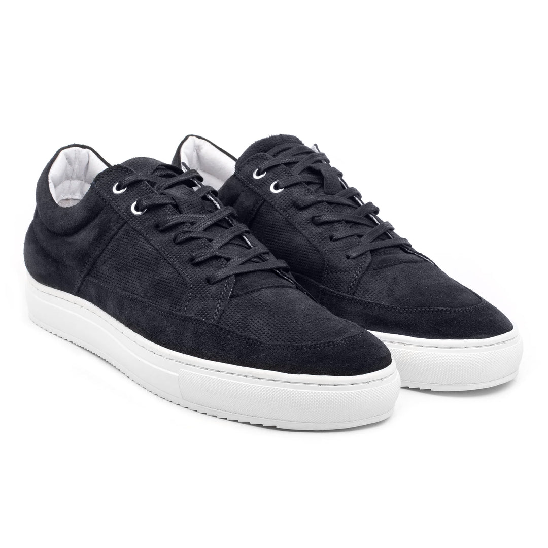 SORREN PADDED LOW Navy Leather Suede