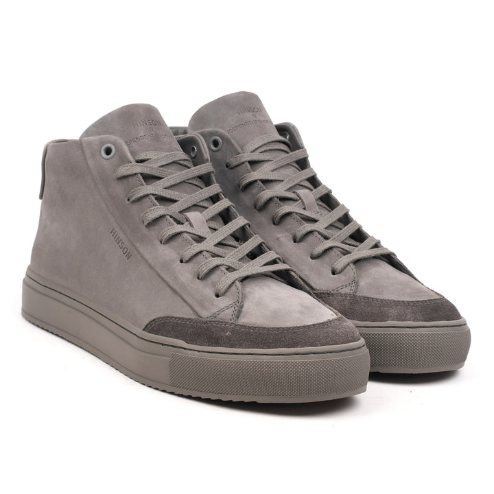 HINSON Sneaker Gri | Sorren Sinnet High Fumo Leather Nubuck - f