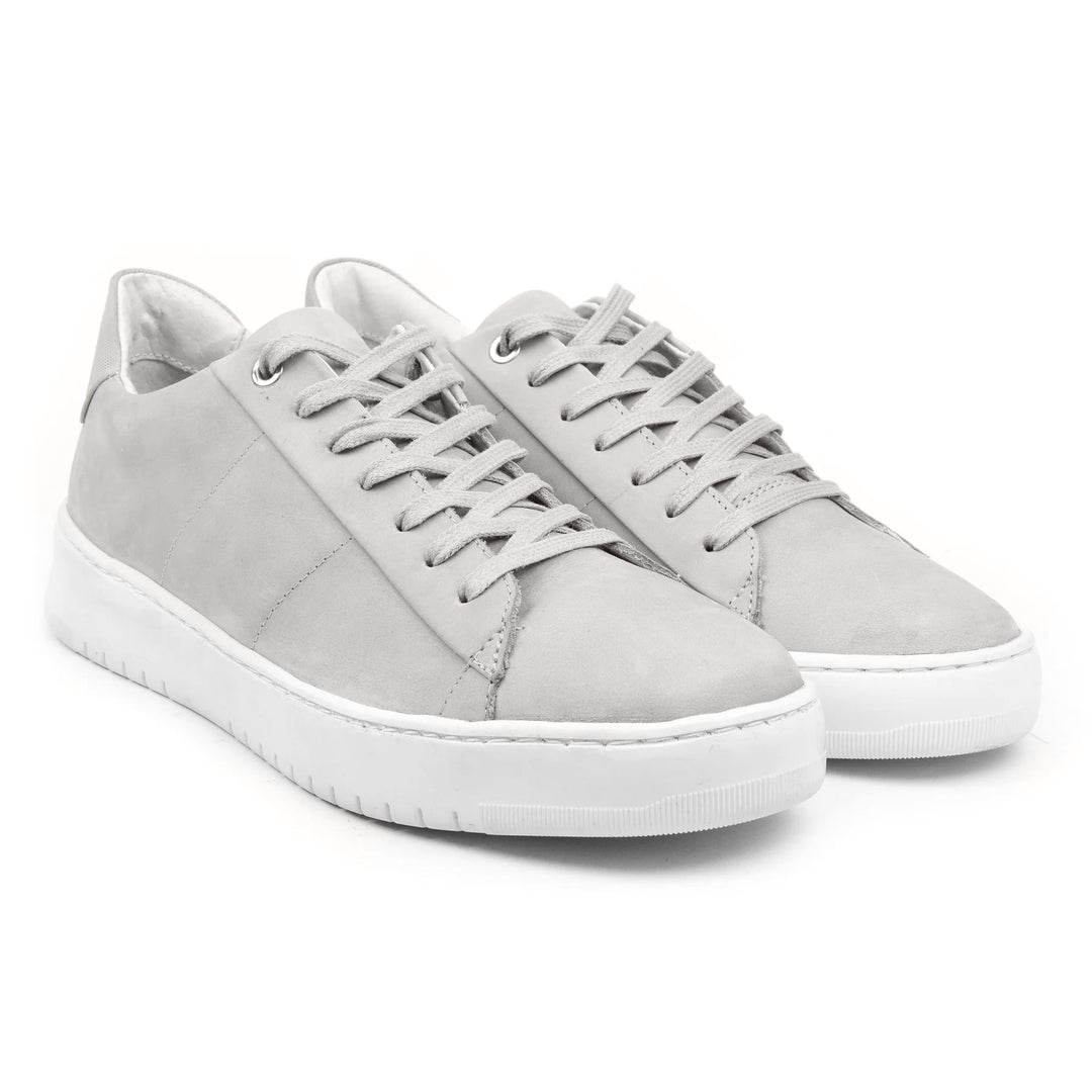 BENNET PADDED LOW Lt Grey Leather Nubuck