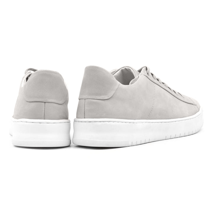 BENNET PADDED LOW Lt Grey Leather Nubuck