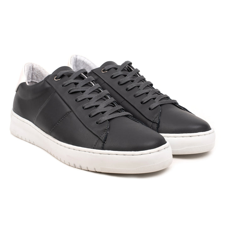 BENNET PADDED LOW Dk Grey Leather Milled