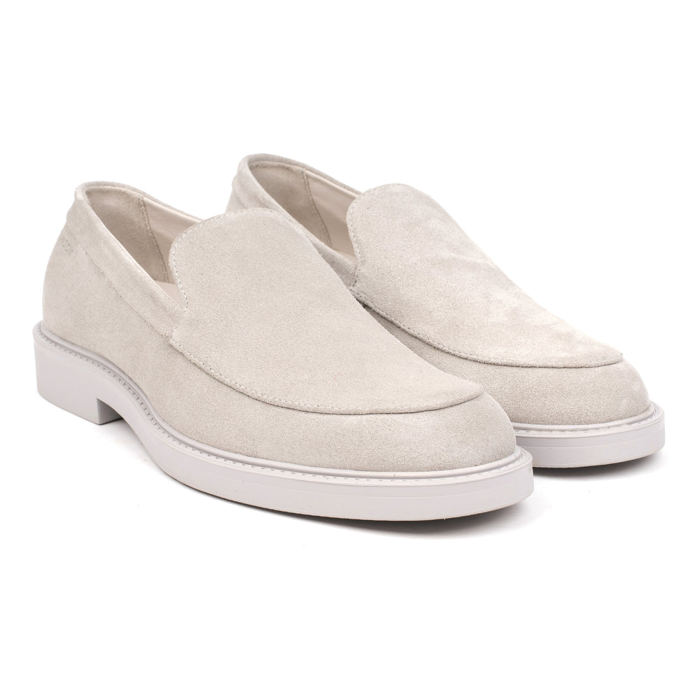 HINSON Mocasin Gri | Beatenberg Loafer Echo Lt Grey Suede-f