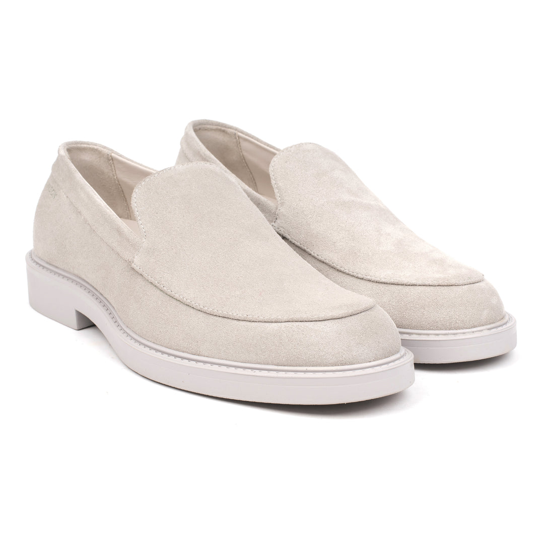 HINSON Mocasin Gri | Beatenberg Loafer Echo Lt Grey Suede-f