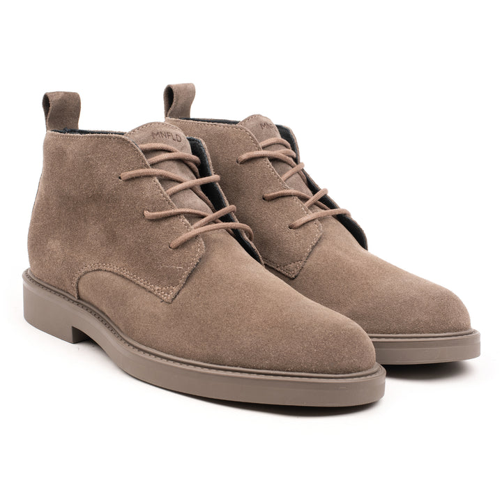 BEATENBERG CHUKKA RAW EDGE Taupe Leather Suede