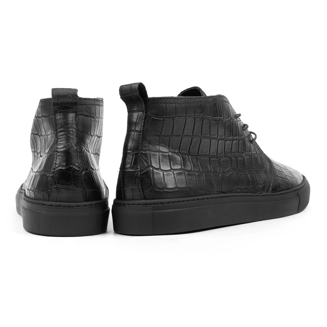 VENETO CHUCKA BOOT Black Coda Embossed