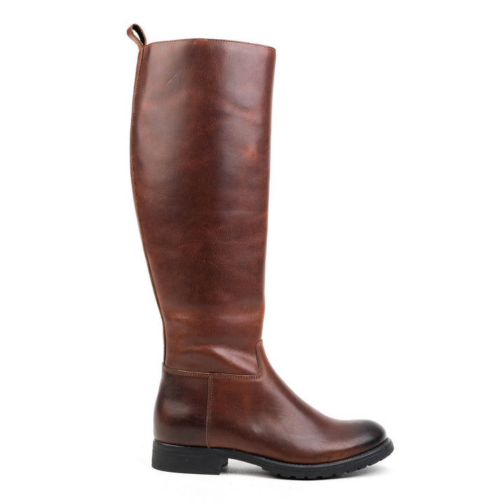 SARAH HIGH LEG Chestnut Leather