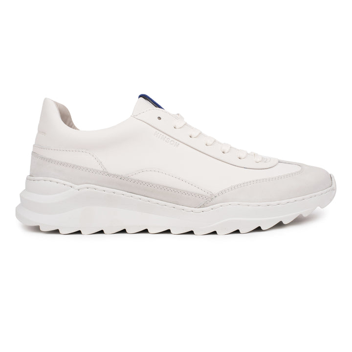 HINSON Sneaker Alb | Viitor Track Low White Leather Milled - s