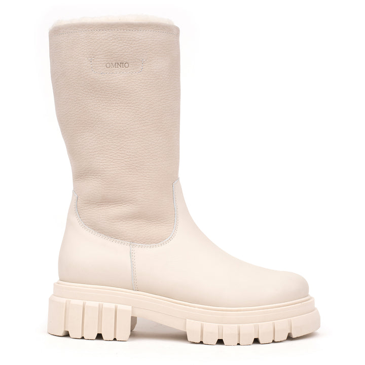 OMNIO Cizme Albe | Loreta Warm Boot Ice Leather - s