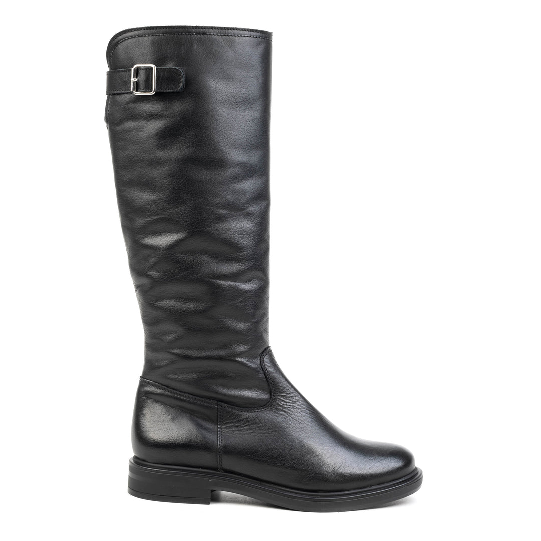 ZINA HIGH BOOT Black Leather