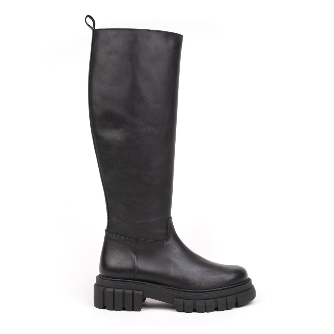 OMNIO Cizme Negre | Loreta High Leg Black Leather - s