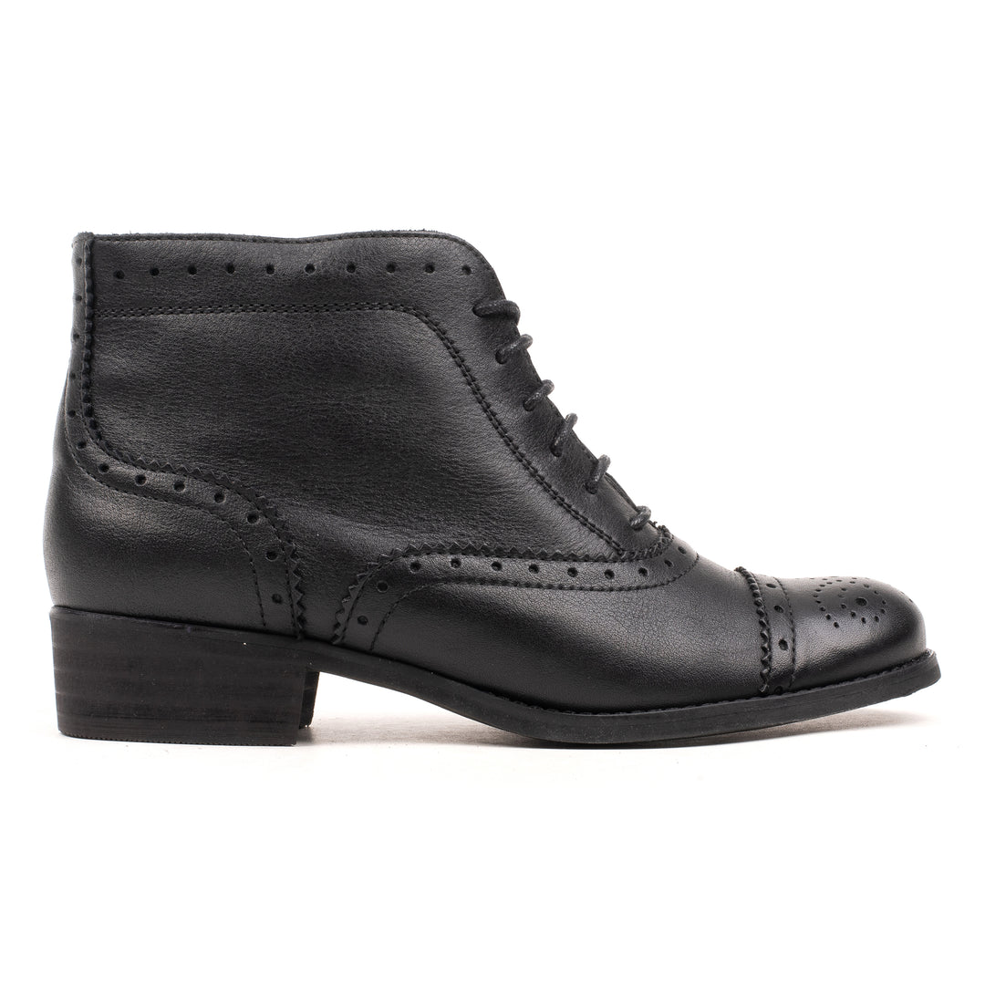 TUCSON BOOTS Black Leather Milled