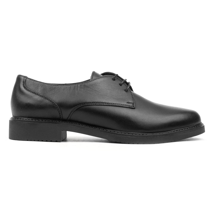 VIENA DERBY Black Leather Plain