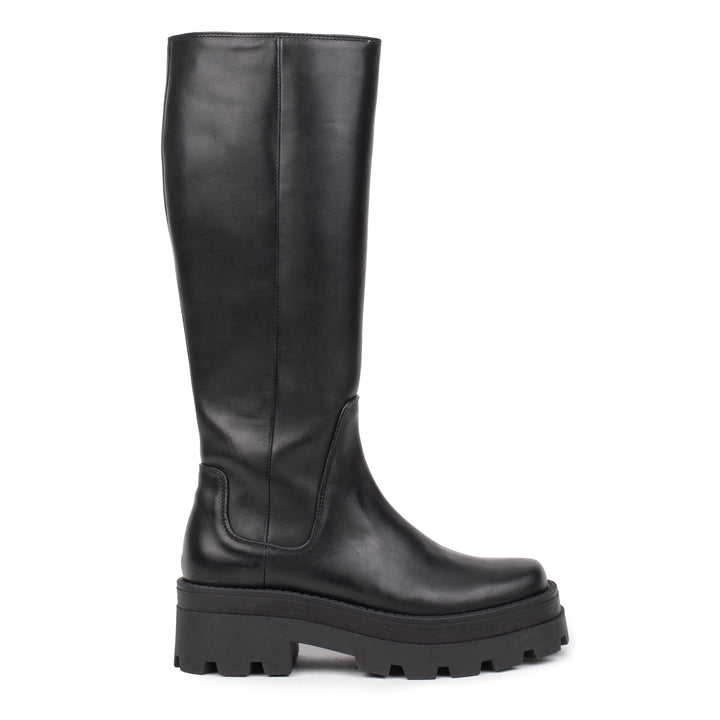 PANAMERA HIGH BOOT Black Leather