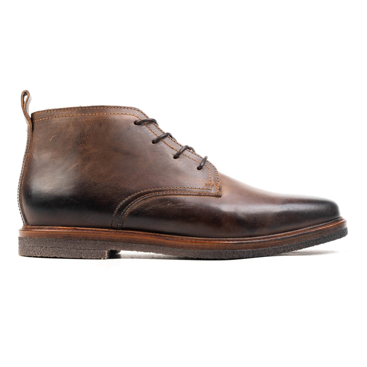 OSVALDO DERBY ANKLE Cognac Leather Pull up