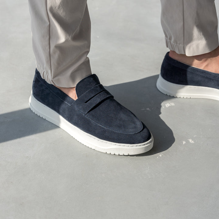 PALMER LOAFER Dk Blue Suede