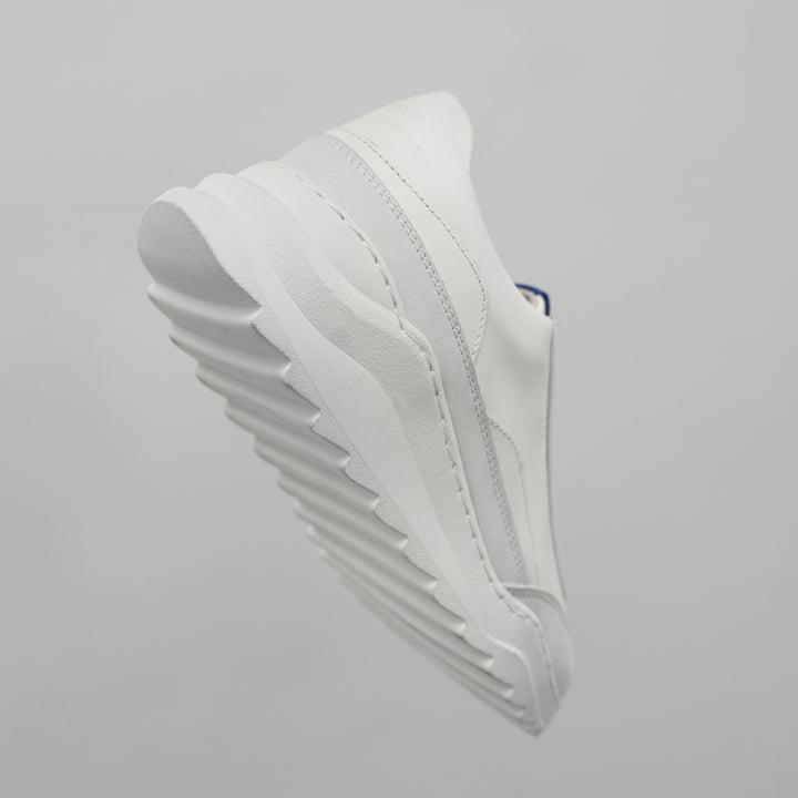 VIITOR TRACK LOW White Leather Milled
