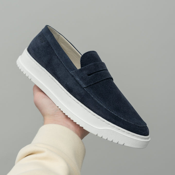 PALMER LOAFER Dk Blue Suede