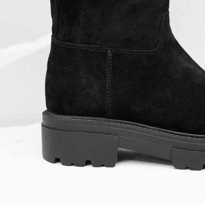 SHARI HIGH BOOT Black Suede