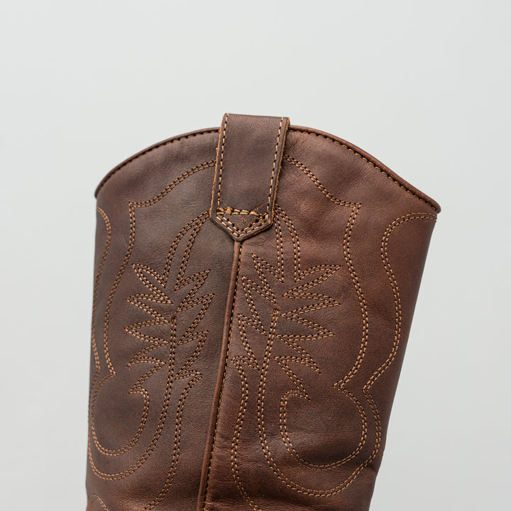 DULCE NO PADDING MID BOOT Bruciatto Leather Pull up