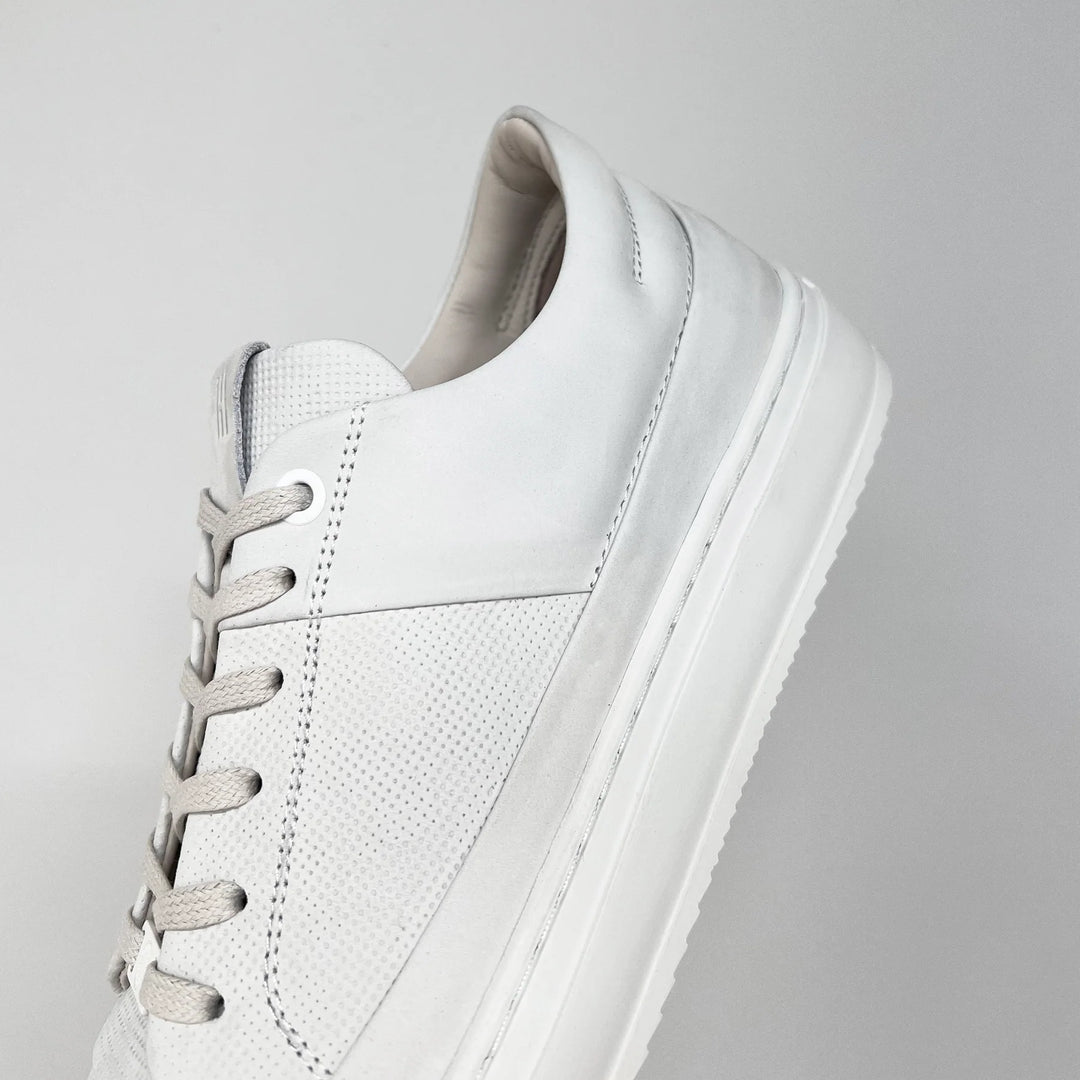 SORREN P3 LOW White Nubuck Geo Camo Embossed