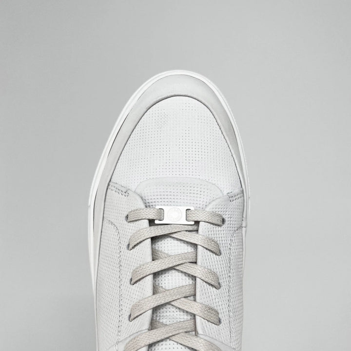 SORREN P3 LOW White Nubuck Geo Camo Embossed