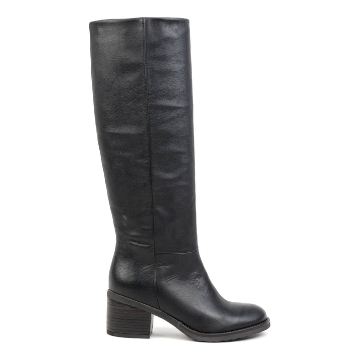 ANNIE HIGH LEG BOOT Black Leather