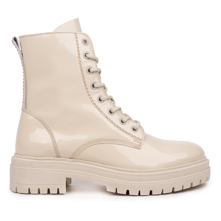 OMNIO Ghete Bej | Leyton Ankle Boot Beige Leather Patent - s