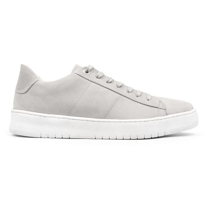 BENNET PADDED LOW Lt Grey Leather Nubuck