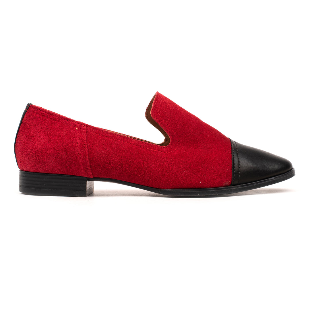 TAMARA LOAFER TC Red Leather Suede