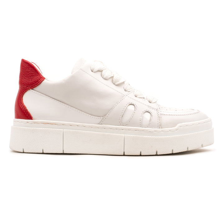 RIVA LOW TOP White/Red Leather