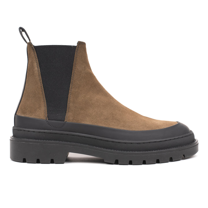 HINSON Ghete Olive | Specter Chelsea Boot Olive Leather Suede - s