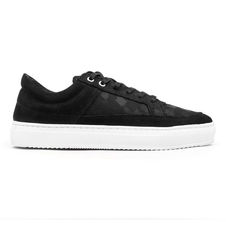 SORREN PADDED LOW Black Leather Nubuck