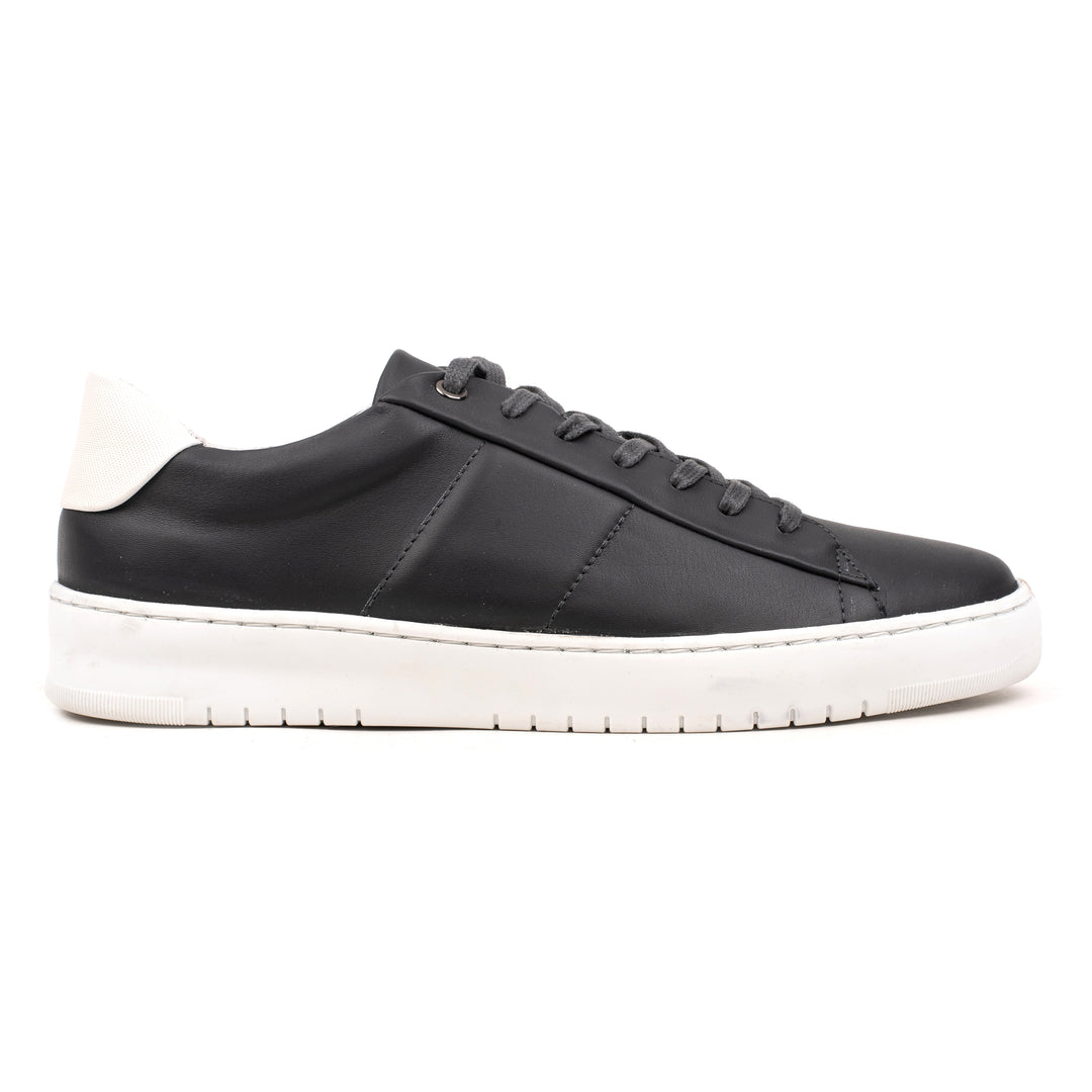BENNET PADDED LOW Dk Grey Leather Milled