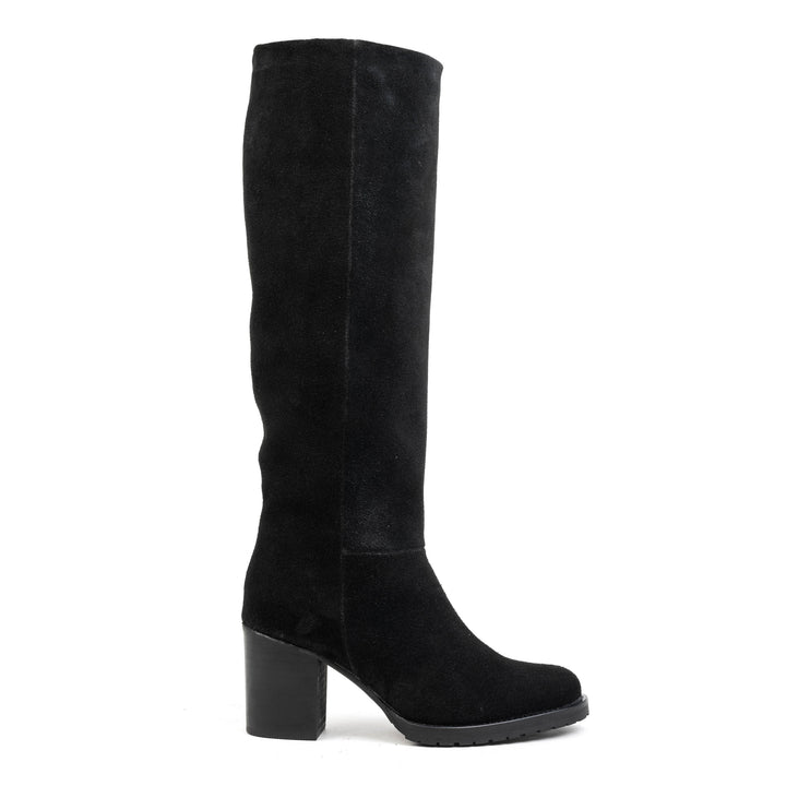 NEW BIANCA HIGH LEG Black Suede