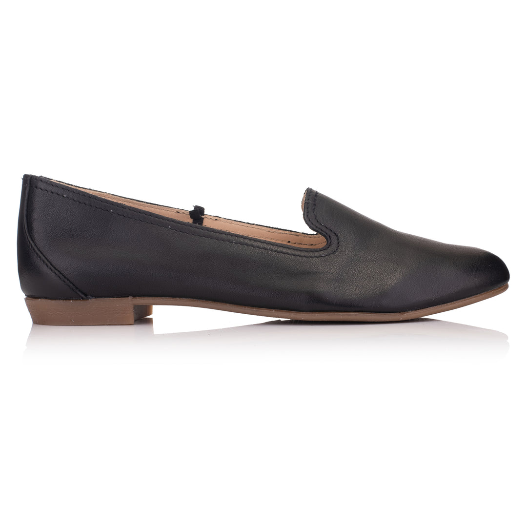 OMNIO Balerini Negri | Prep Plain Loafer Black Leather Milled - s