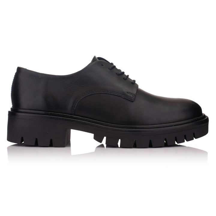 LAURIE DERBY LACE UP Black Leather