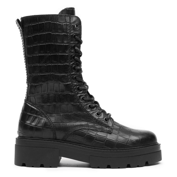 SHARI COMBAT HIGH Black Coda 2 Embossed
