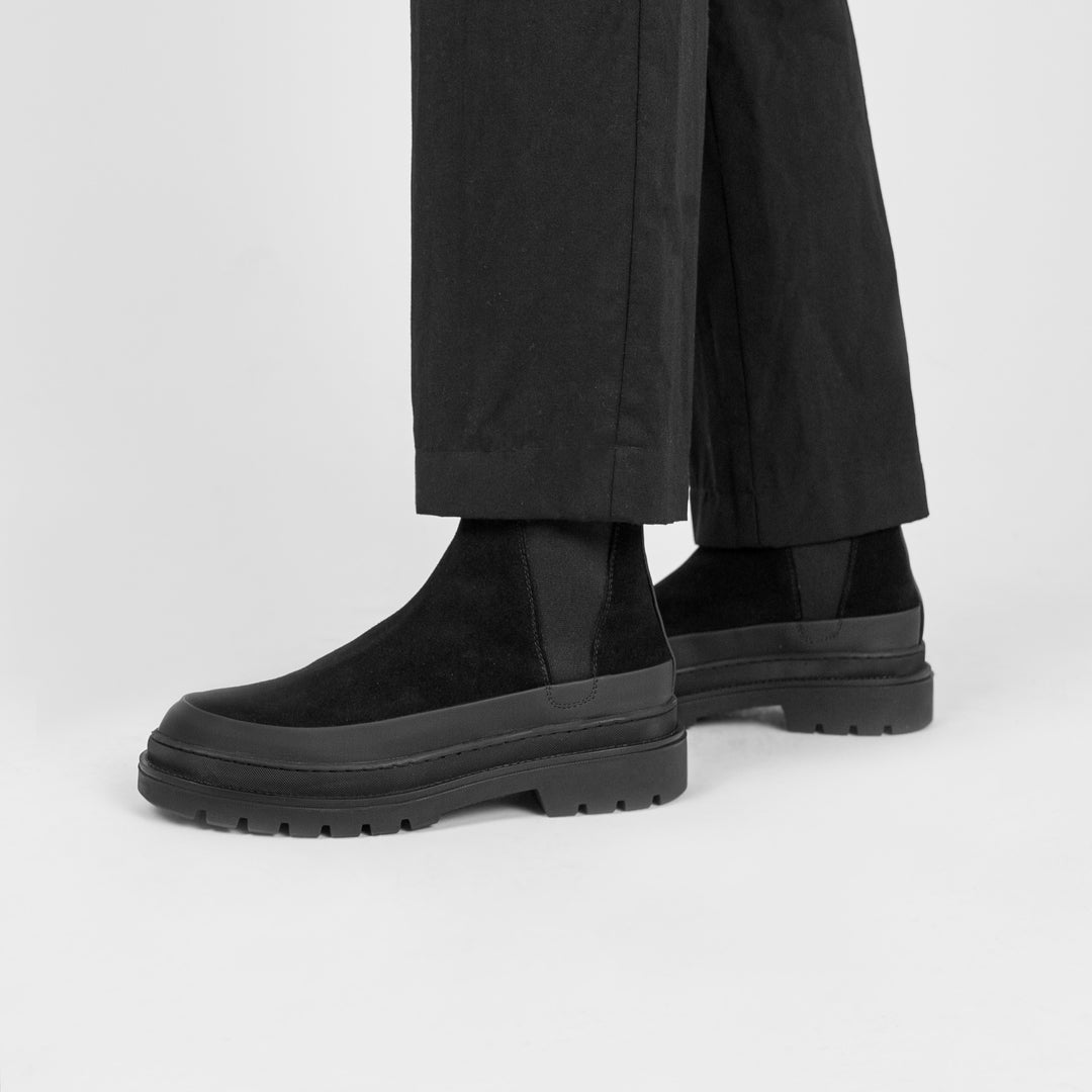 SPECTER CHELSEA BOOT Black Leather Suede